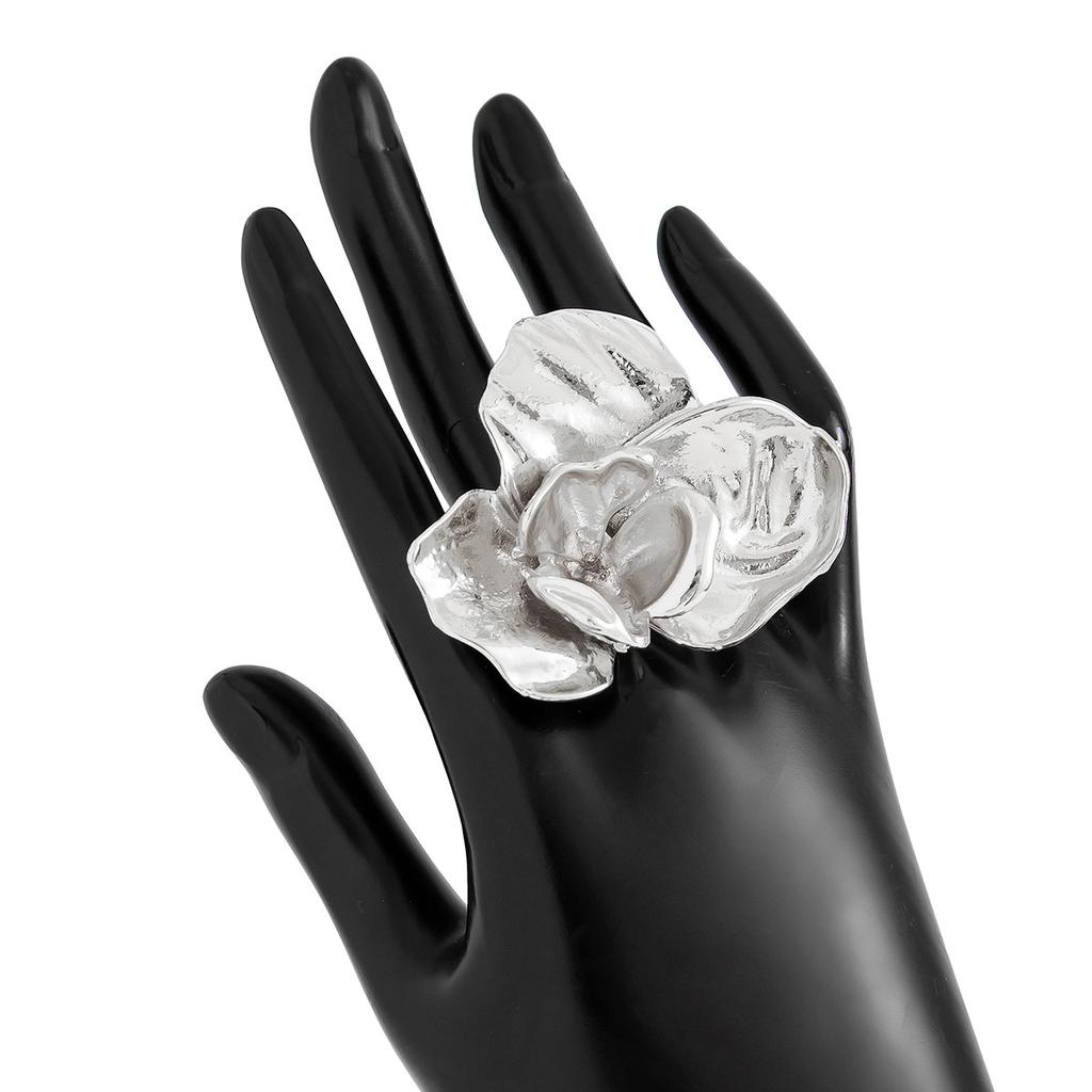 New Minimalist Gold Color Rings for Women Couples New Fashion Vintage Punk Big Flower Birthday Party Jewelry Gift