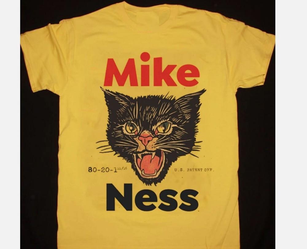 MIKE NESS Funny Cat Social Distortion Yellow All Size Men Shirt Unisex T-Shirt XXXXL