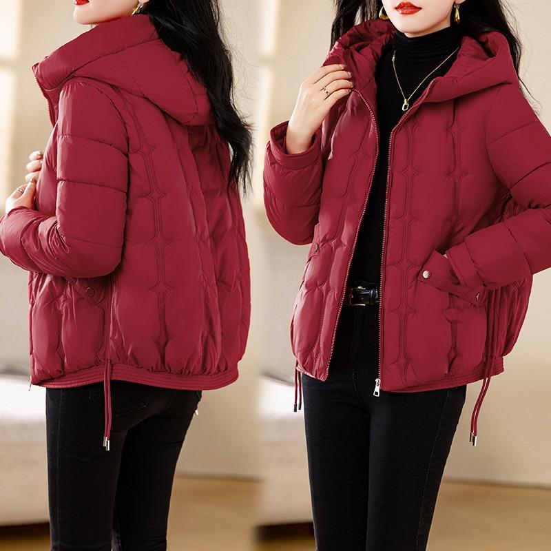 New cotton-padded women's winter short loose small thickened cotton-padded jacket hooded jacket