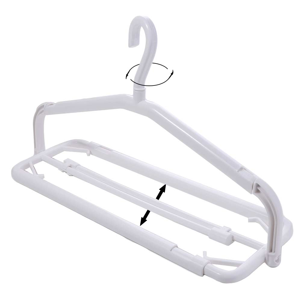 Extensible Rotating Folding Hanger Non-slip Bath Towel Storage Hanger Trouser Rack  Scarf