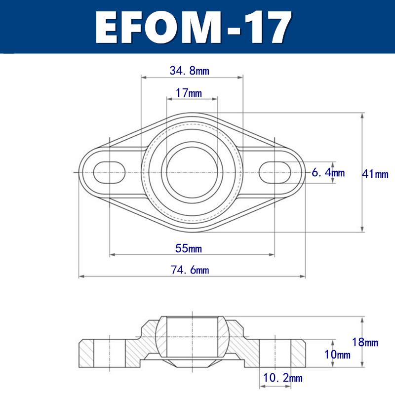 Kunststoff-Lagerbasis EFSM/EFOM/KSTM Serie (Größen: 8-30)