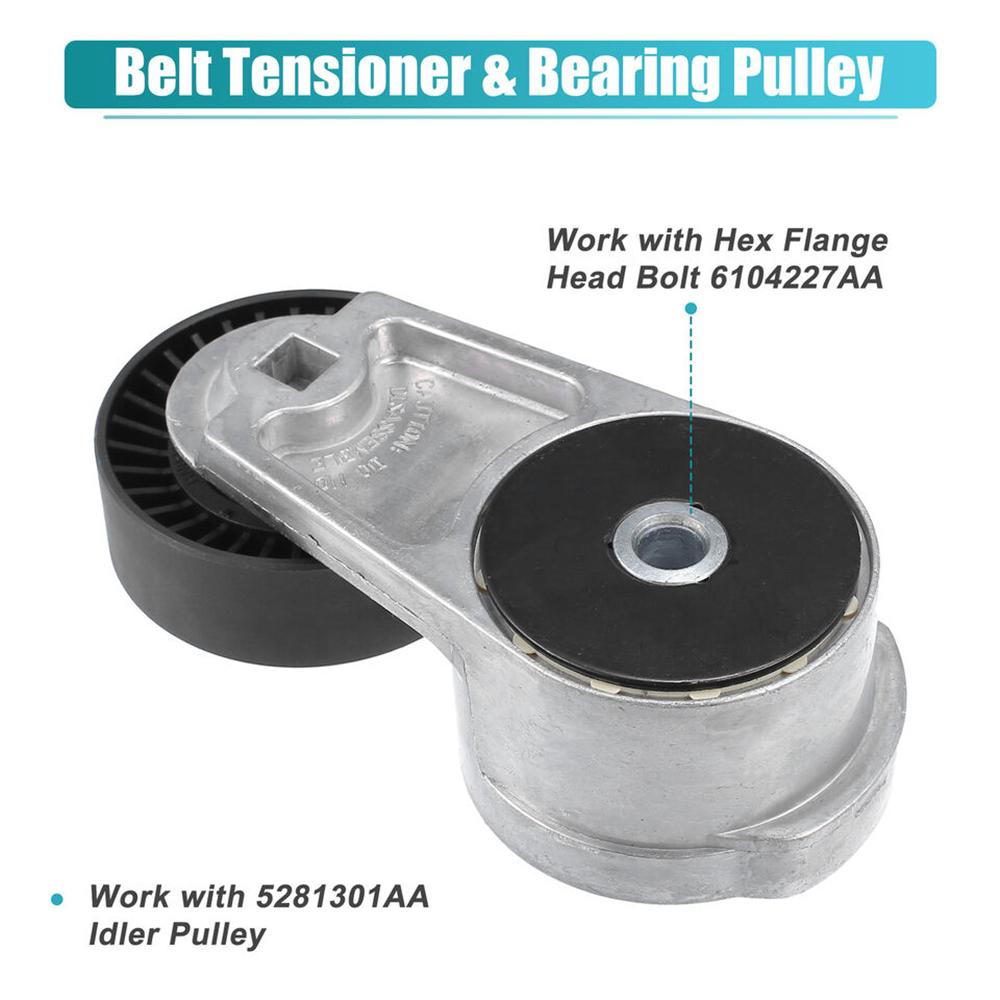 Automatic Accessory Drive Belt Tensioner Assembly For Chrysler Dodge # 5184617AD