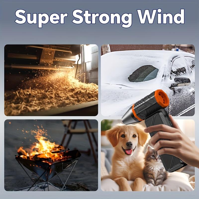 Powerful Turbo Jet Fan, Cordless Dust Blower with LED Display and BatteryIndicator. Strong Airflow Brushless Motor,8000mAh Large