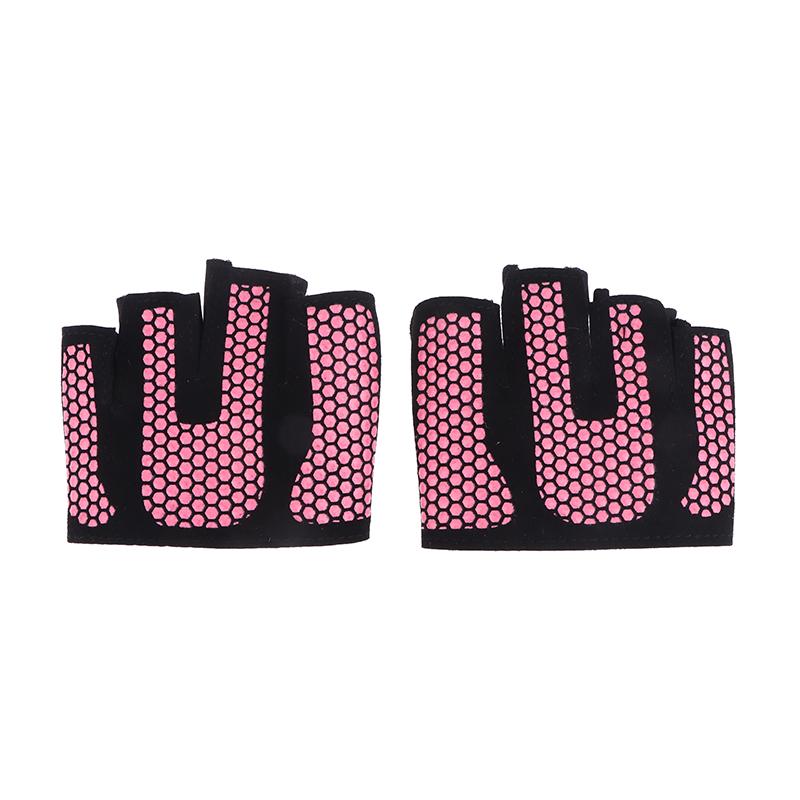 Gym Fitness Four-Finger Half Finger Gloves Silicone Workout Glove Pull Up Power Weight Lifting Grips Hand Plam Protector