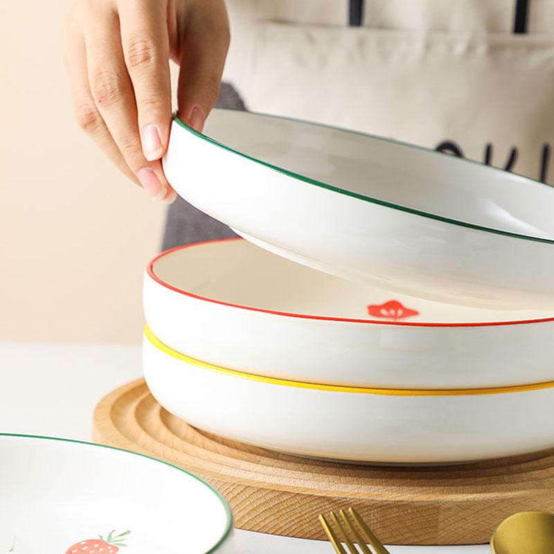 Mädchen-Kohlteller, Keramik, niedlich, kreativ, zum Kochen, Porzellan, für den Haushalt