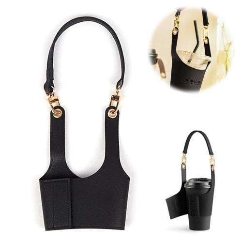 Koppholder, Flaskeholder, Drikkeholder, Boksholder, Håndveske, Praktisk å bære (Svart)