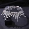 Adjustable Hair Accessory with Sparkling Stones Elegant Queen Crown Decoration Unique Wedding Hairband for Bride