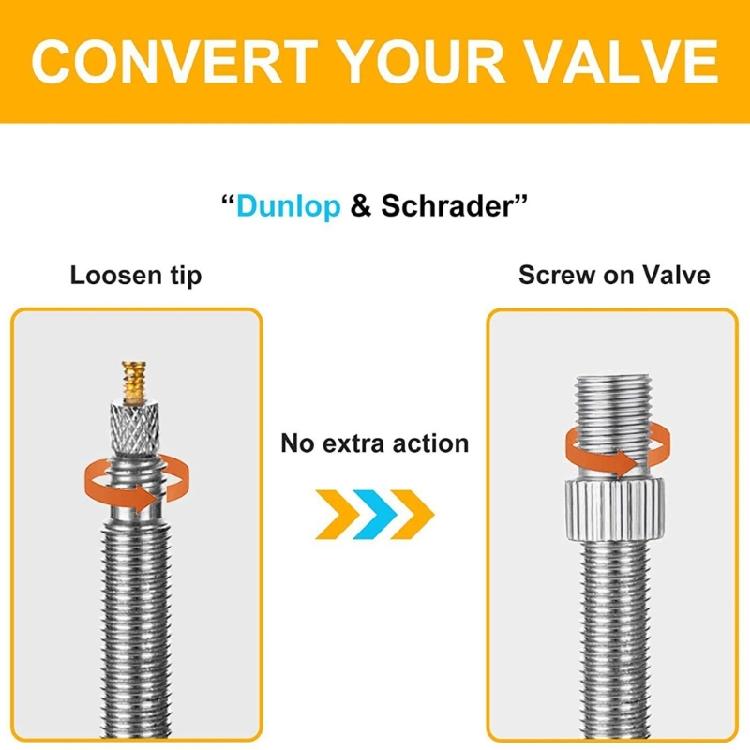 4 Pcs Presta to Schrader Converter Bike Valves Converters Road Bike Accessories