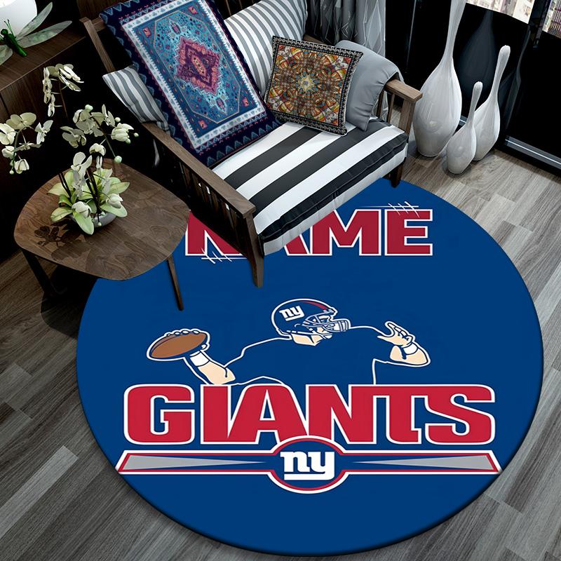 Custom Name,NY pattern round rug,Carpet Rug for Living Room Bedroom Playroom ,Non-slip Floor Mat,Holiday Gifts and Birthday Gifts.