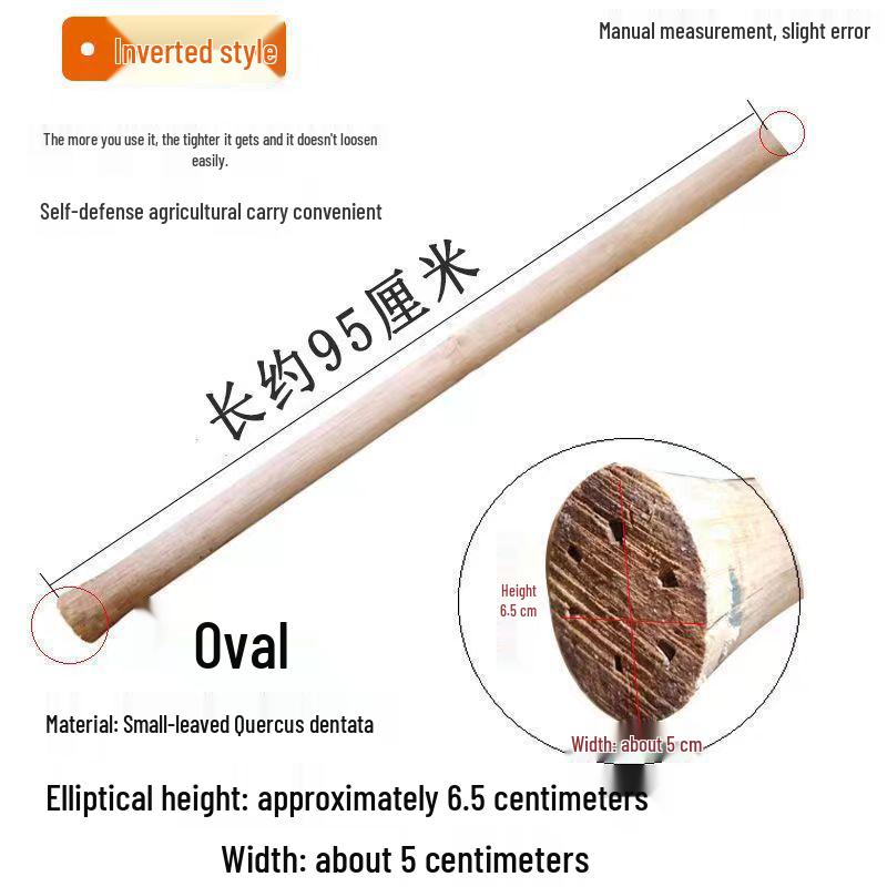 Durable Outdoor Pickaxe with Sturdy Oval Wooden Handle