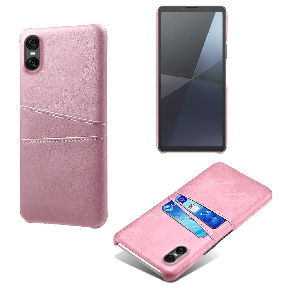 Pro pouzdro Sony Xperia 10 VII Dva sloty na karty PU kůže+Tvrdý PC kryt na telefon