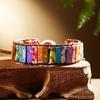 Stone Wrap Leather Bracelets Vintage 2 Strands Multilayer Woven for Women Men