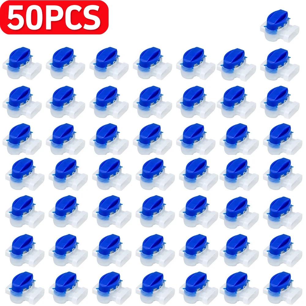 

100Pcs 3 Holes Cable Connector Waterproof Connection Clamps Without Stripping for Gardena/Husqvarna/Worx/Robomow Lawnmower