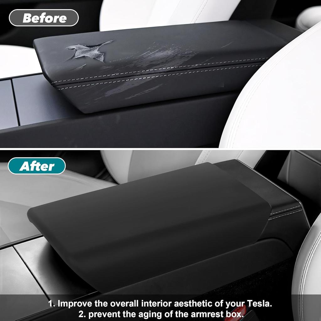 For Tesla Model Y 2025 2026 TPE Center Console Armrest Cover Juniper/Model 3 Highland Non-Slip Arm Rest Protector Accessories