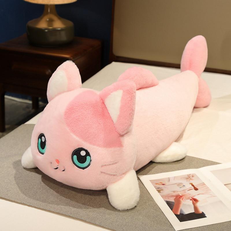 Cat Shark Cute Plush Toy Long Pillow Cartoon Stuffed Doll Decoration Kids Gift