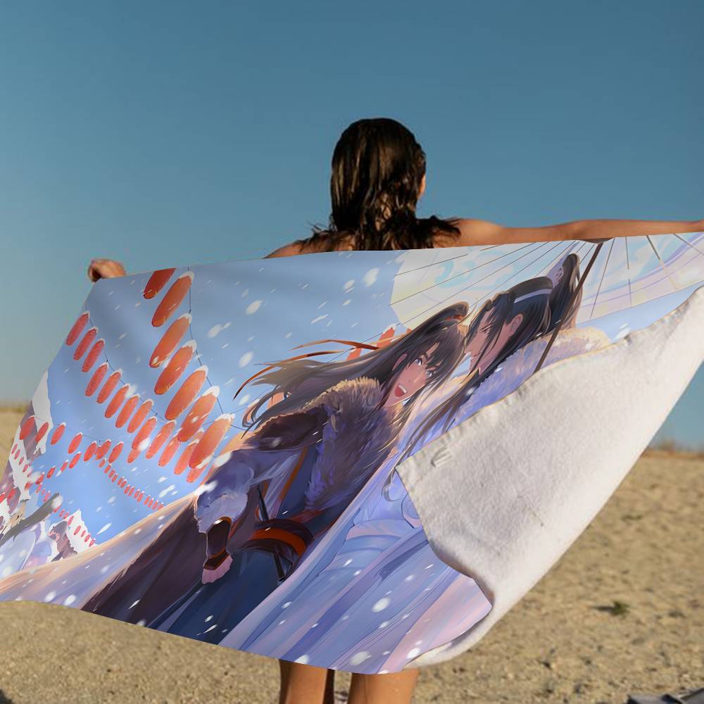Anime Mo Dao Zu Shi Anime Beach Swimming Towel Soft Absorbent Washcloth Children's Gifts For Kids Travel Camping Gym