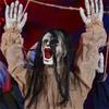 Eerie Halloween Phantoms Face Ornament Grisly Bloody Eye Doll Wall Ornament Halloween Decorations for Outdoor Parties X3UC