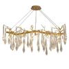 Postmodern Light Luxury Glass Branch Chandelier for Living Room, Bedroom, or Restaurant