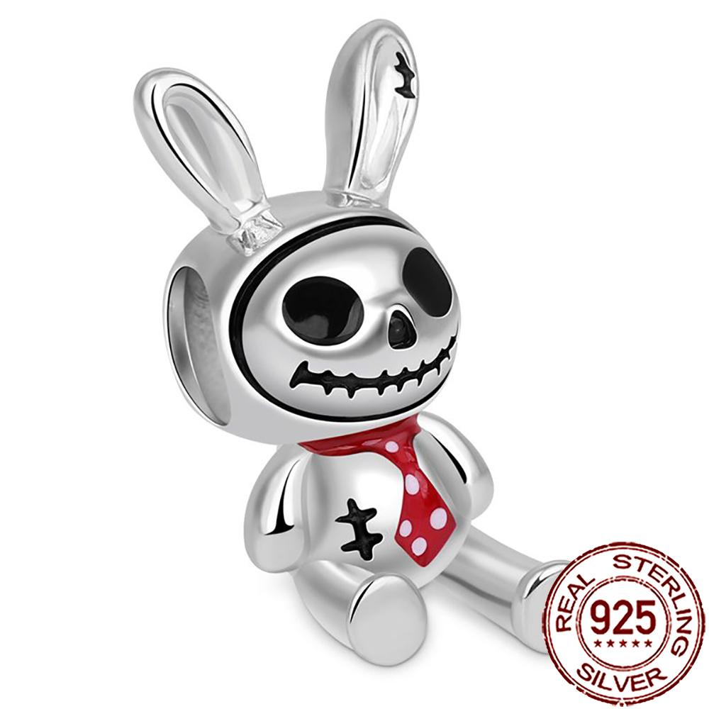 Gothic Charms Copper Halloween Nightmare Skull Skeleton Voodoo Doll Beads Fit Bracelet Necklace Diy Jewelry