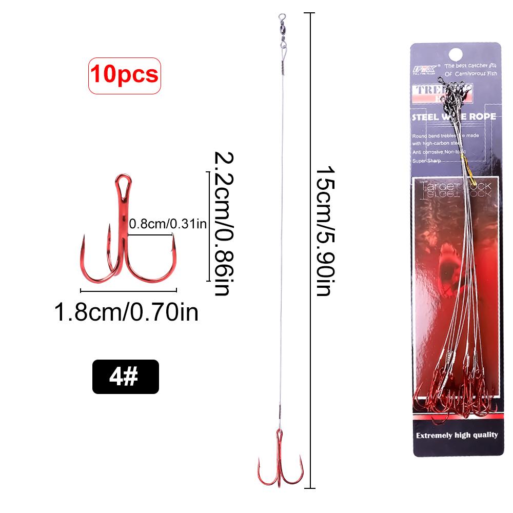 5/10pcs 15/20/25cm Anti-bite Steel Wire Leader Leashes For Fishing 50LB With Swivel Fishing Lure Accessories Pike Bass