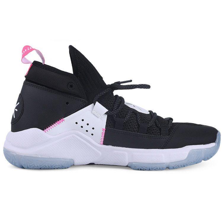 Li Ning ALL DAY 5 Way Of Wade Abrasion Resistant Breathable Mid Top Basketball Shoes Men's Black White ABPQ015-1