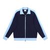 Autumn/Winter Stand Collar Color Block Jacket: Women's Casual Heavyweight 380g Loose Zipper Cardigan Hoodie, Unisex.