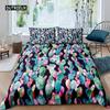 Cactus Duvet Cover Set King Size Hand Painted Style Bedding Set Nature Art Prints Comforter Cover Green Plant Cactus Quilt Cover
