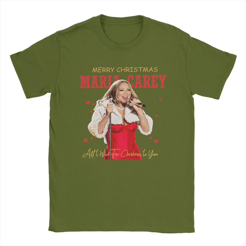 Mariah Carey  All I Want For Christmas Is You T Shirt  Hip Hop T Shirts Short Sleeve Vintage Tshirt Beach Cotton O Neck Tees