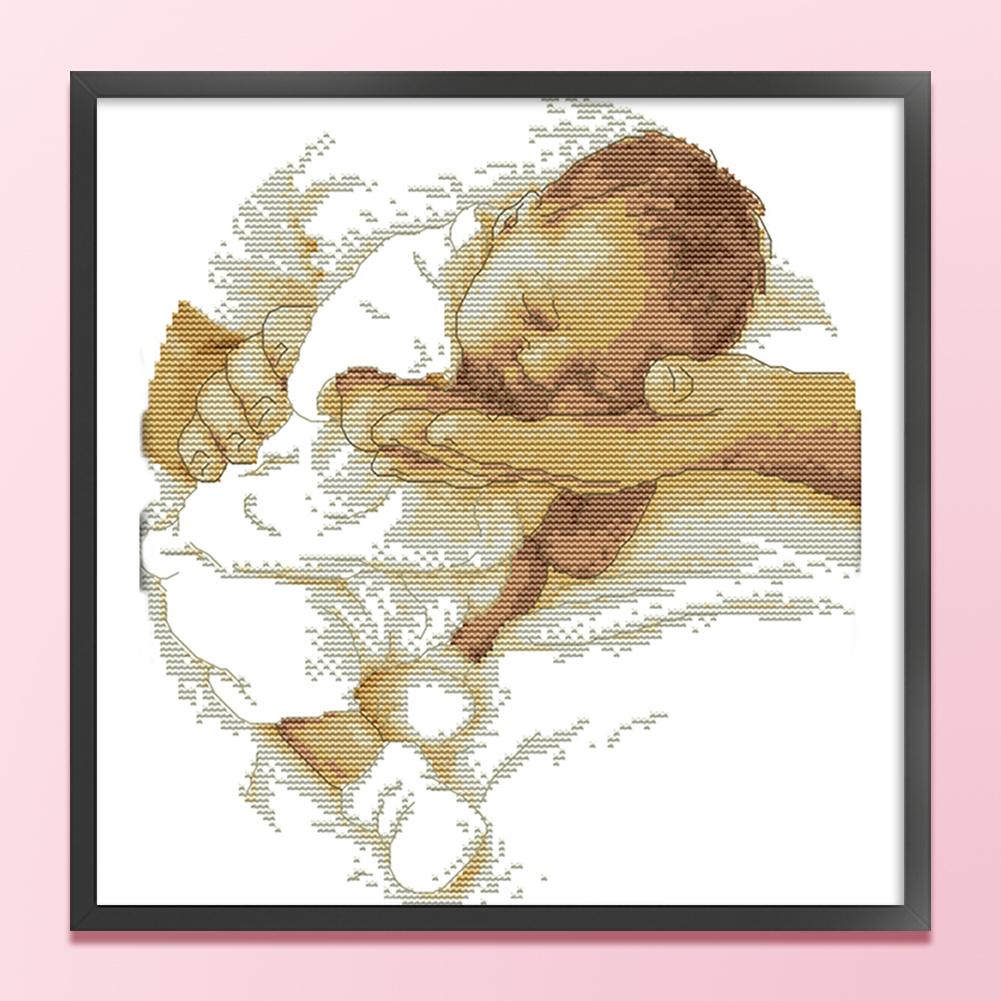 Teilstickerei Öko-Baumwollgarn 14CT Zählvorlage Kreuzstichset