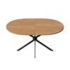 Dining Table, L120*W80*H75.5cm, Modern, Sturdy, Metal Legs, Oval, for 4-6 People, Modern Simple, Natural