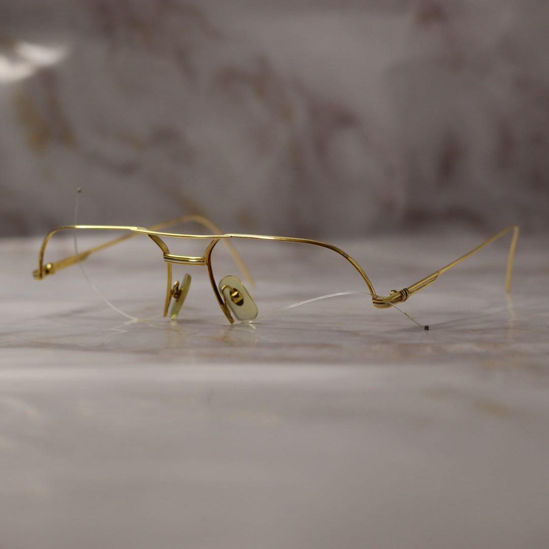 Used cartier half rim aviator y2k archive retro glasses
