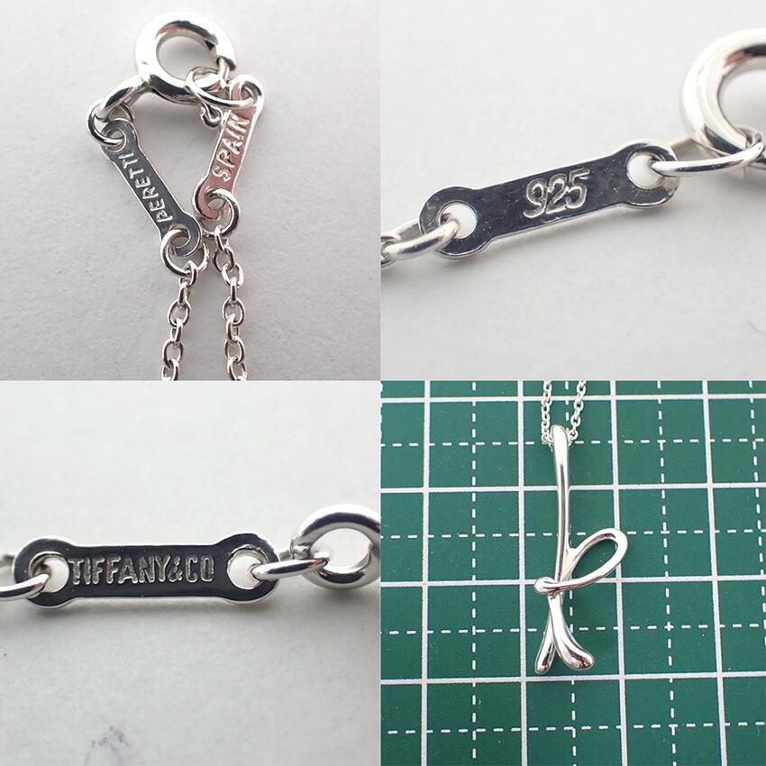 [Used] TIFFANY 925 Initial K Pendant Necklace j112-2