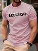 Brooklyn Stati Uniti Stampato Uomo Retro T-shirt Cotone TuttoAbbinabile T-shirt Trendy Strada Manica Corta Unisex Girocollo Morbido Vestiti