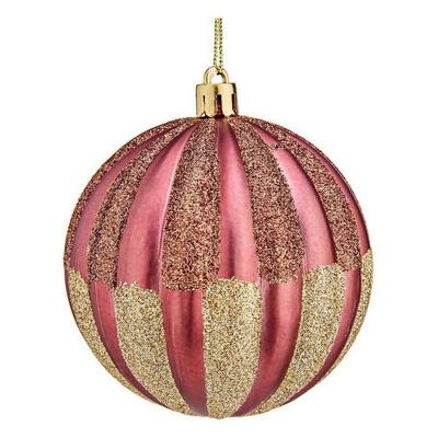 Yılbaşı Süsleri - KRIST+ - S3612626 - 6 Adet Set - Pembe - Plastik 8 cm
