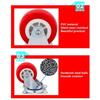 4 Pcs/Lot 1.5/2/2.5/3 Inch Casters M8/M10 Screw Fixed/Universal/Brake Wheels Silent Coffee Table Pulley Light Furniture Red PVC