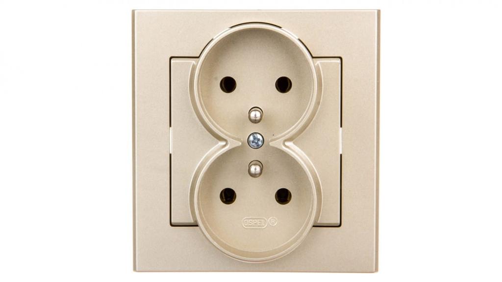Sonata Double Socket Z/U Champagne Gold Gp-2Rz/39