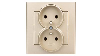 Sonata Double Socket Z/U Champagne Gold Gp-2Rz/39