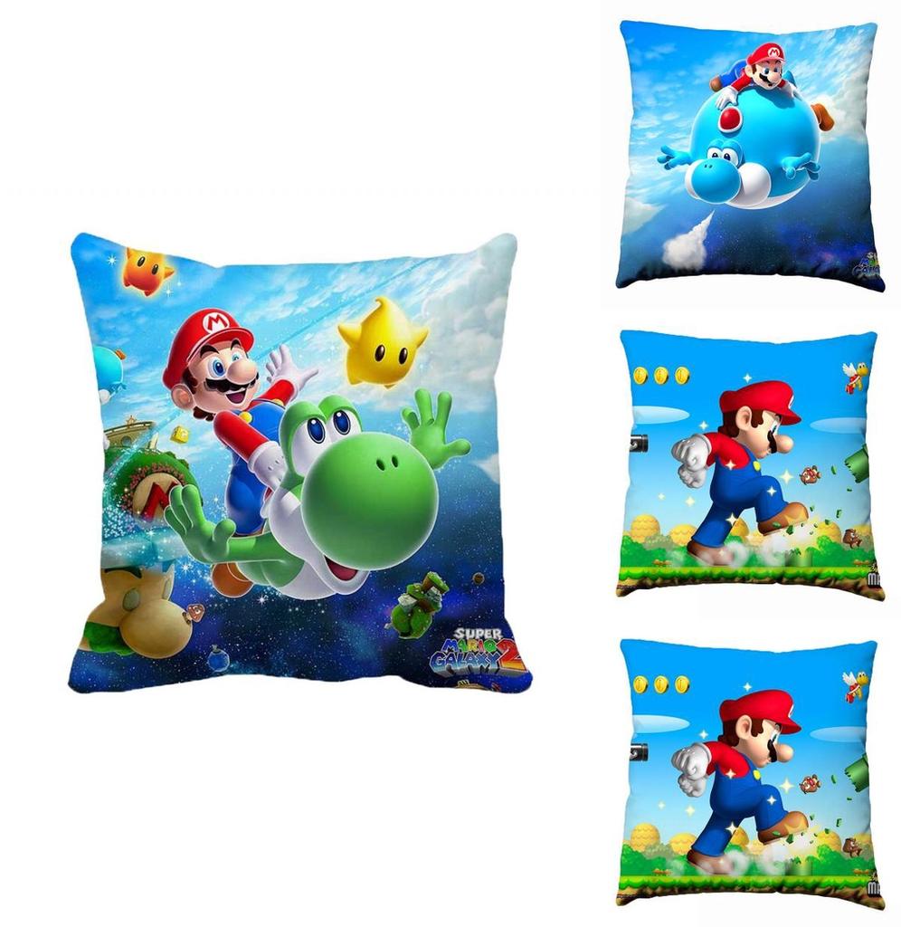 Super Mario Character Cushion Cover 177 Inch Zippered Pillow Case Soft Material Home Decor