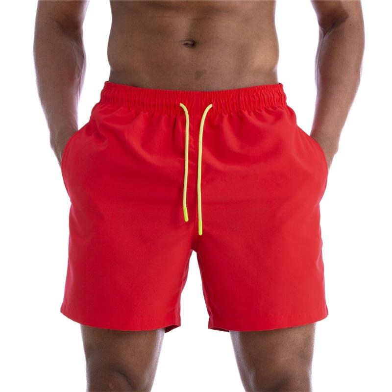 Men's Casual Color Outdoors Pocket Beach Work Trouser  Beach Shorts Pant