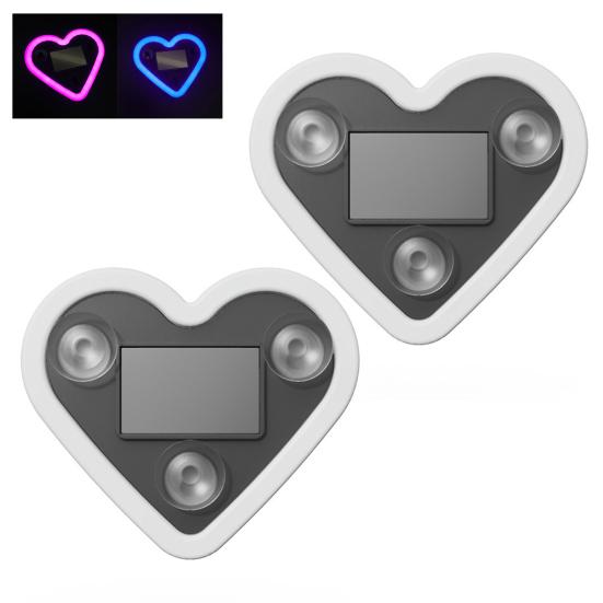 

Светодиодная неоновая лампа в форме сердца на солнечной батарее для окна автомобиля, беспроводная автомобильная лампа для создания атмосферы, 5 режимов, украшение салона автомобиля с присосками C