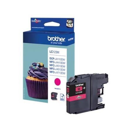 Brother LC | 123M | Magenta | Ink Cartridge | 600 Pages