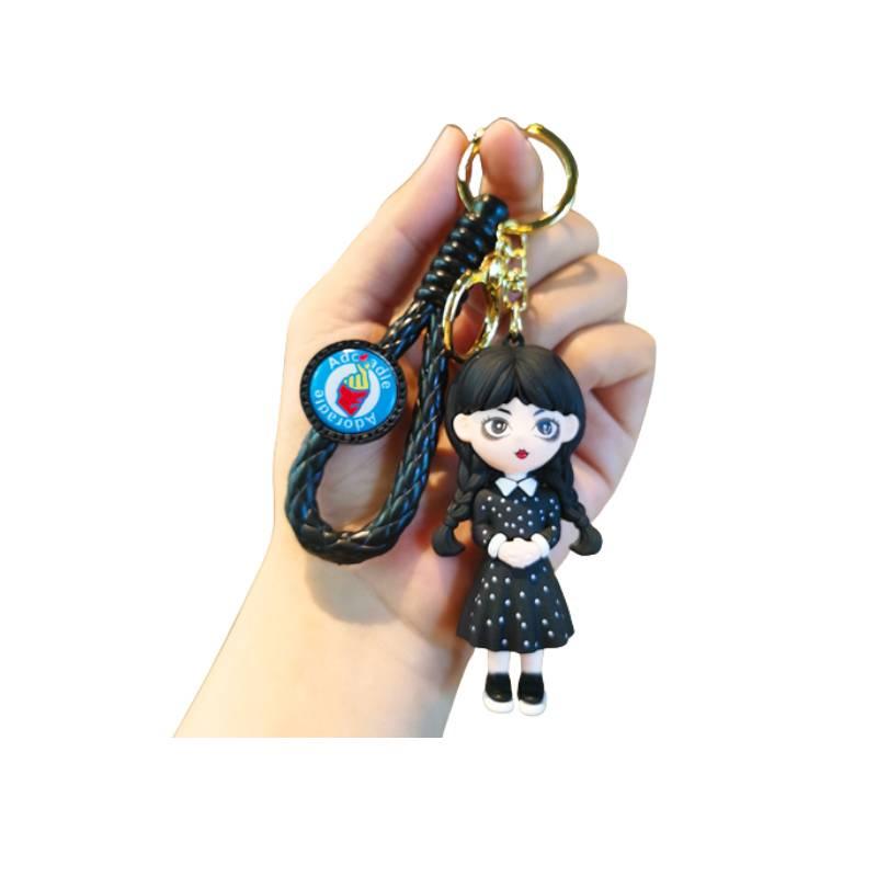 

Брелок Coffeejoy Семейка Аддамс Среда Милый Автомобильный Аксессуар Для Мужчин И Женщин Dot skirt