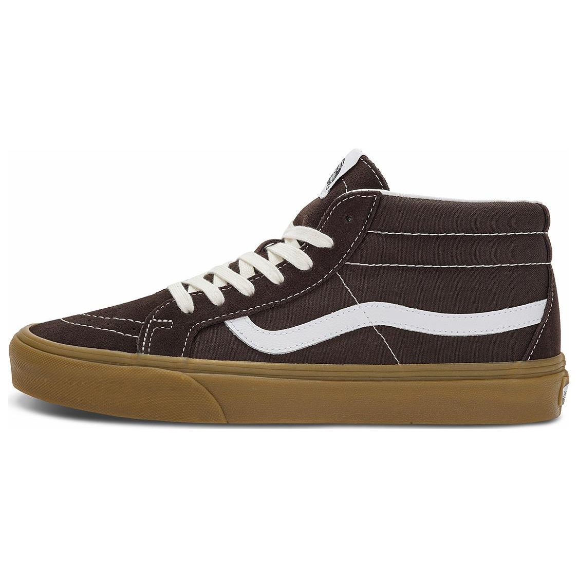

Vans Sk8 Casual Mid-Top Skate Shoes Unisex Sneakers Black Brown VN0A391FCHC 35
