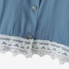 ZANZEA Women Casual Round Neck Long Sleeve Lace Crochet Splice Blouse