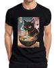 Black Cat Ramen Noodle Soup Japanese Kawaii Anime Neko Chibi Men's T-Shirt