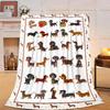 Cute Dachshund Blanket Soft Flannel Cartoon Print Blanket Sofa Bedroom Dormitory Nap Blanket