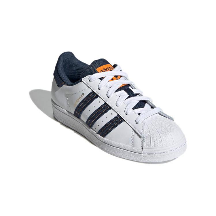 Adidas Originals Superstar Series J Low Top Kids Skate Shoes Kids Sneaker White Blue H04025
