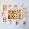 Piece Wooden 32 Digital Building Block Set Children Early Toys Education