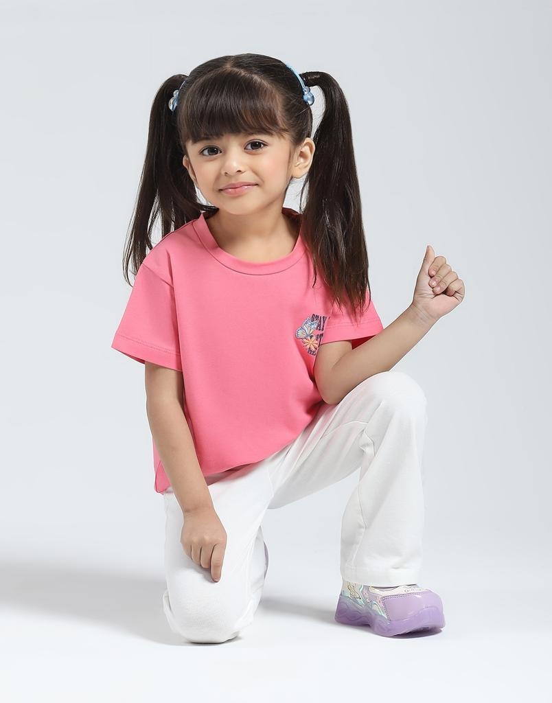 MONTE CARLO Dívčí top s polovičním rukávem a kulatým výstřihem