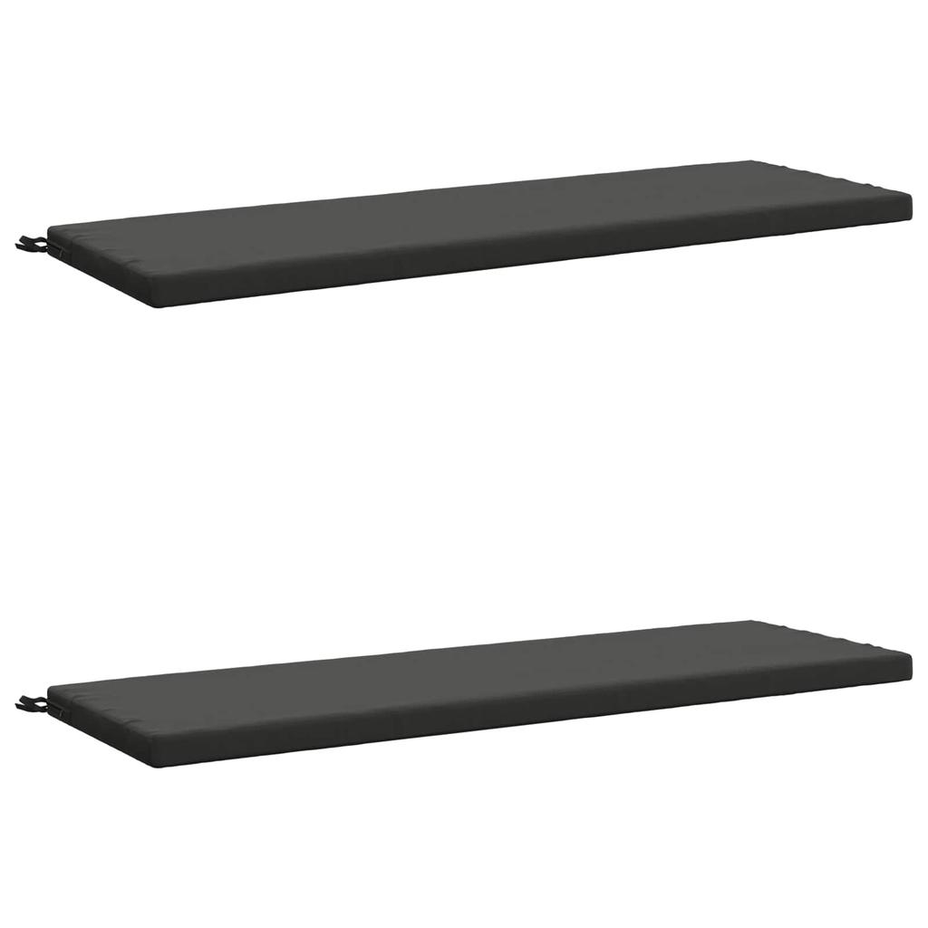 2 piece Bench Cushions SOEST 2 pcs. 100percent Polyester Anthracite